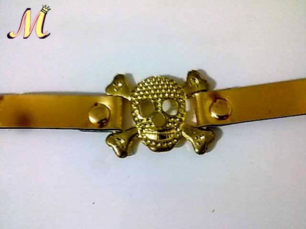 Cinto caveira - dourado